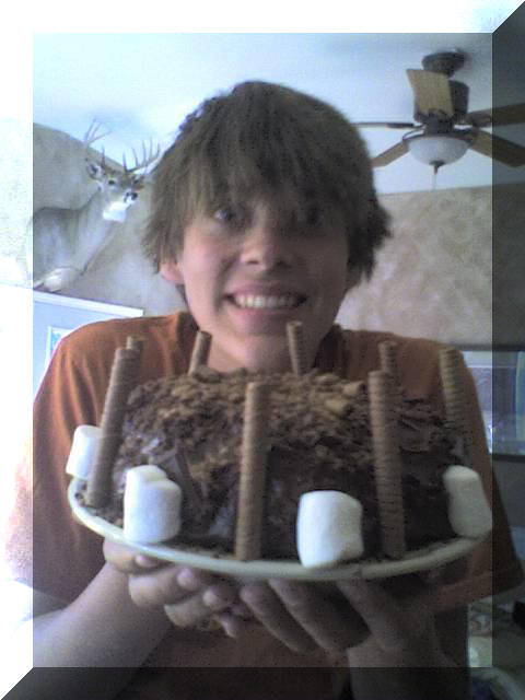 Jimmy with cake